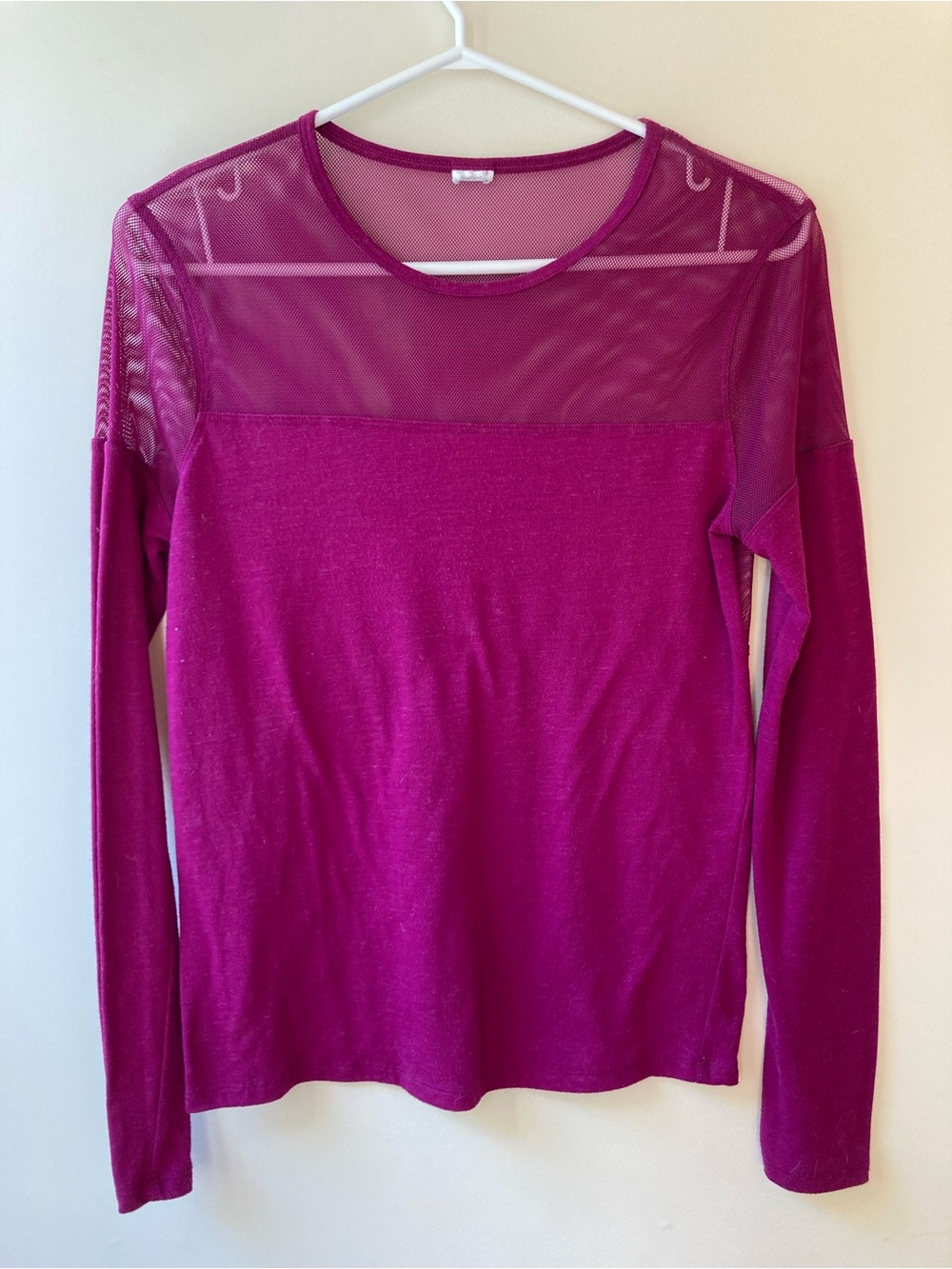 Victoria Sport Mesh Panel Long Sleeve Top
